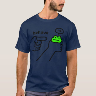 Camiseta Dishonest Frog Meme Behave No Funny Frog Meme Sayi
