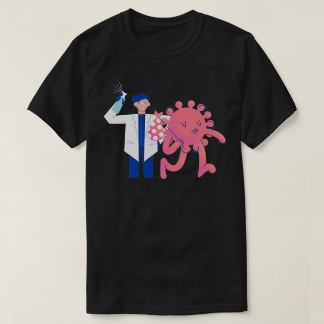 Camiseta Disinfect and Fight Coronavirus Healthcare Worker  (Diseño del anverso)