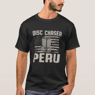 Camiseta Disk Chaser Peru Funny Disk Golf Humor Golfer Indi