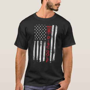 Camiseta Disk Golf Basket Bandera Estadounidense Para Disk 