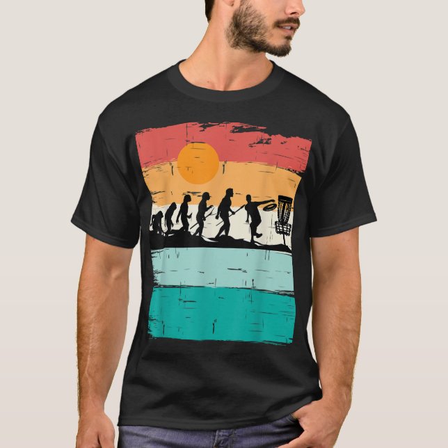 Camiseta Disk Golf Evolution Disc Golf Player Flying Disk G (Anverso)