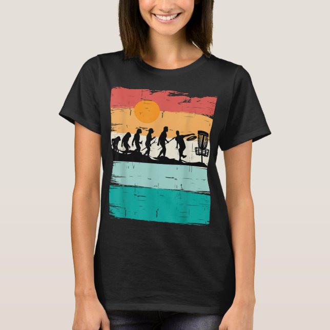 Camiseta Disk Golf Evolution Disc Golf Player Flying Disk G (Anverso)
