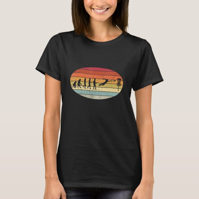 Camiseta Disk Golf Evolution Sport Frisbee Fans Disk Golf (Anverso)