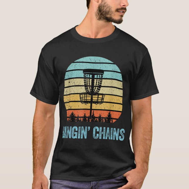 Camiseta Disk Golf Funny Banking Chains Retro Disk Golf Gif (Anverso)