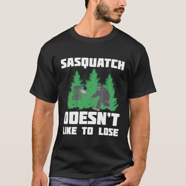 Camiseta Disk Golf Sasquatch Funny Bigfoot T-Shirt (Anverso)