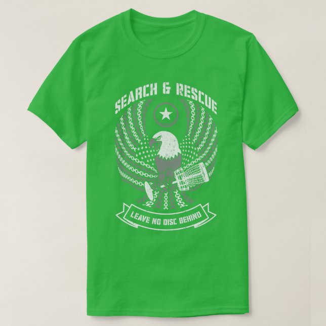 Camiseta Disk Golf Search amp Rescue Funny American Flag Ea (Diseño del anverso)