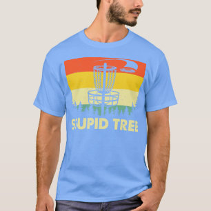 Camiseta Disk Golf Shirny Funny Stupid Tree Retro Disc Golf