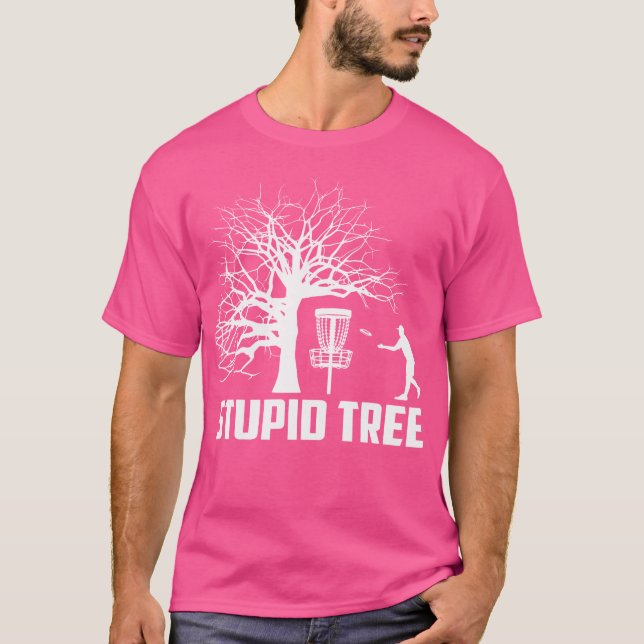 Camiseta Disk Golf Stupid Tree Disc Golf (Anverso)