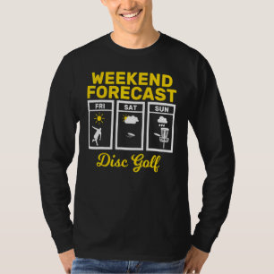 Camiseta Disk Golf Weekend Forecast Play Frisbee Flying Dis