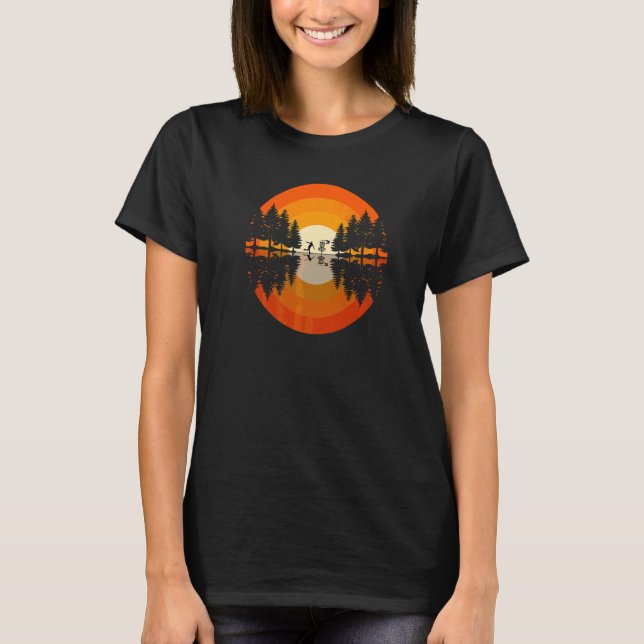 Camiseta Disk Golfer Player Silhouette Forest Frolf Frisbe (Anverso)