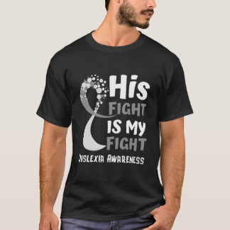 Camiseta Dislexia Conciencia Cinta gris Esperanza Familia C