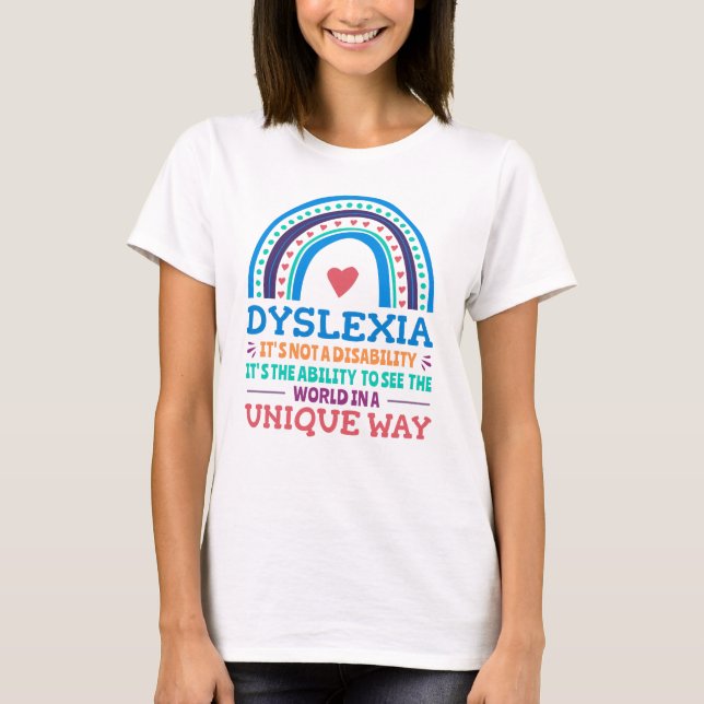 Camiseta Dislexia Conciencia Disléxica (Anverso)