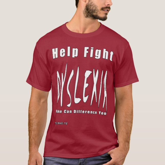 Camiseta Dislexia de la lucha de la ayuda (Anverso)