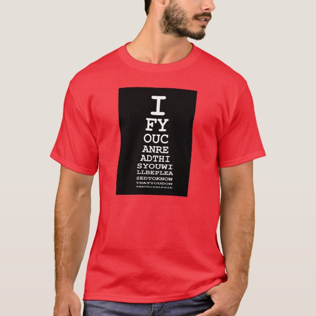 Camiseta Dislexia divertida, ofensiva (Anverso)