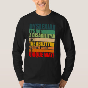 Camiseta Dislexia No Es Una Discapacidad Dislexia Concienci