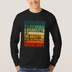 Camiseta Dislexia No Es Una Discapacidad Dislexia Concienci