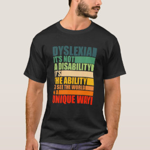 Camiseta Dislexia No Es Una Discapacidad Dislexia Concienci