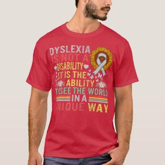 Camiseta Dislexia Vintage Sensibilización Para Ver El Mundo