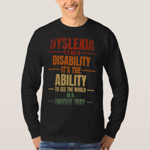 Camiseta Dislexia Warria Leer Disorden Dyslexia Awarene
