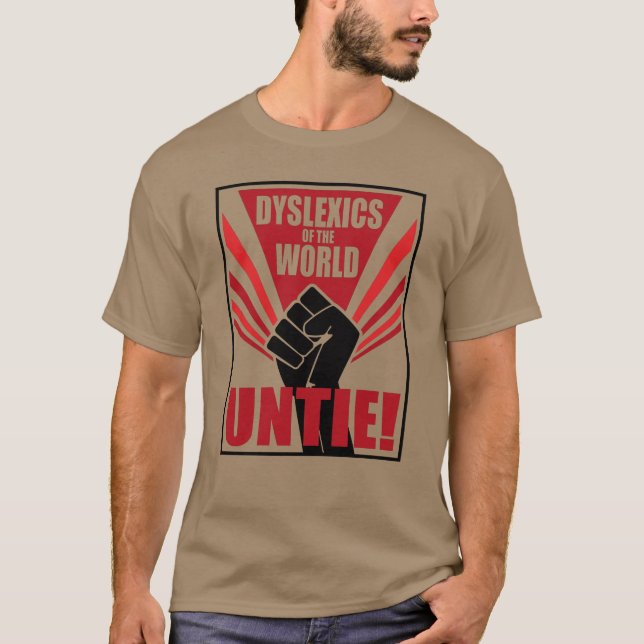 Camiseta ¡Disléxico del mundo desatado! propaganda soviétic (Anverso)