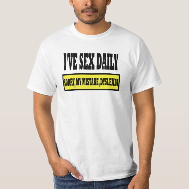Camiseta Disléxico divertido (Anverso)