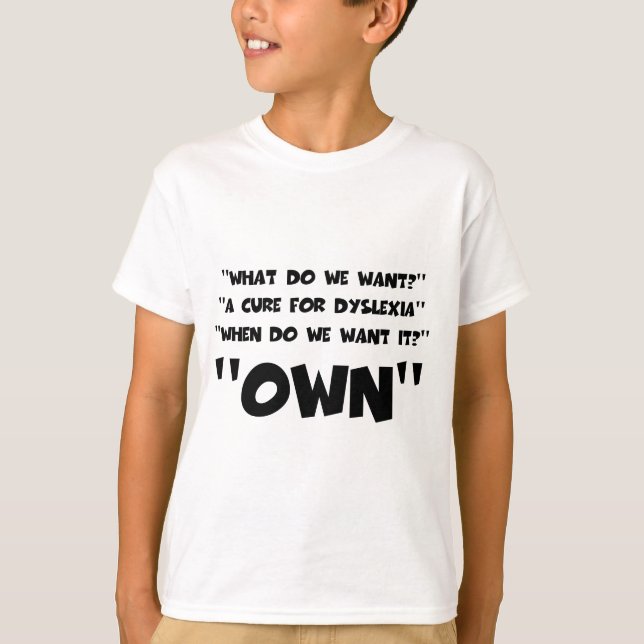 Camiseta Disléxico divertido (Anverso)