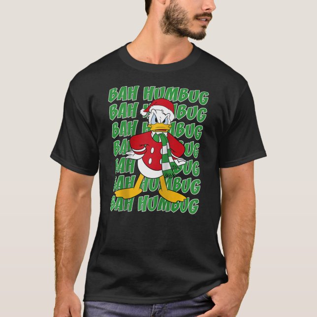 Camiseta Disney Donald Duck Bah Humbug Christmas Text Stack (Anverso)