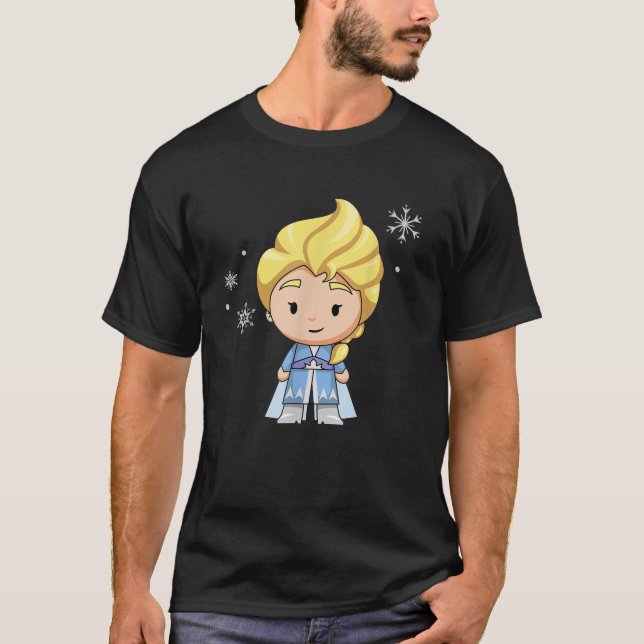 Camiseta Disney Frozen 2 Chibi Style Elsa Snowflake  (Anverso)