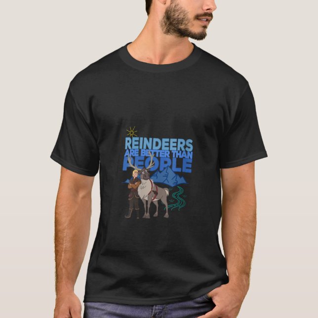 Camiseta Disney Frozen Group Shot Reindeer Are Better Than  (Anverso)