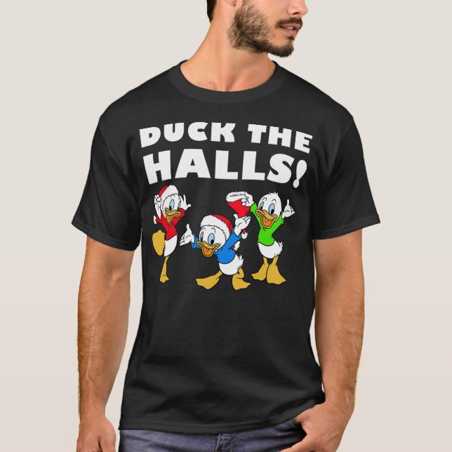 Camiseta Disney Huey Dewey And Louie Duck The Halls Christm (Anverso)