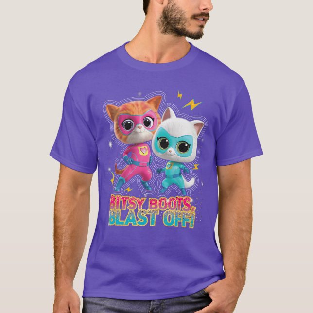 Camiseta Disney Junior SuperKitties Ginny y Bitsy Boots B (Anverso)