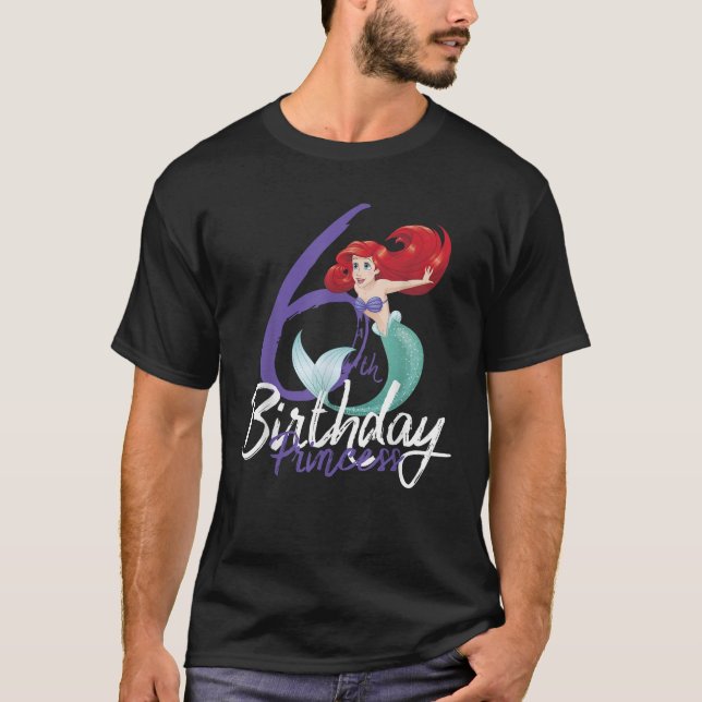 Camiseta Disney La Sirenita Ariel 6° Príncipe de Cumpleaños (Anverso)