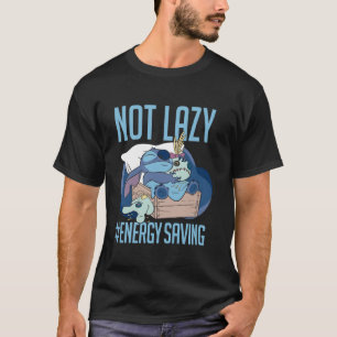 Camiseta Disney Lilo Stitch No Lazy Ahorro de Energía