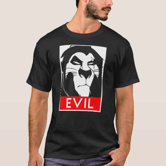 Camiseta Disney Lion King Scar Evil Poster (Anverso)