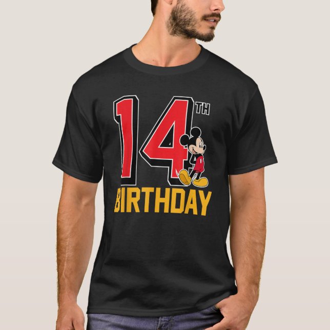 Camiseta Disney Mickey 14th Birthday Standard (Anverso)