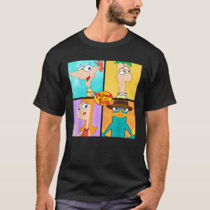 Camiseta Disney Phineas Y Ferb Character Box Up