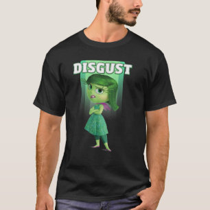 Camiseta Disney Pixar Dentro Del Disgusto Poster Retro Verd