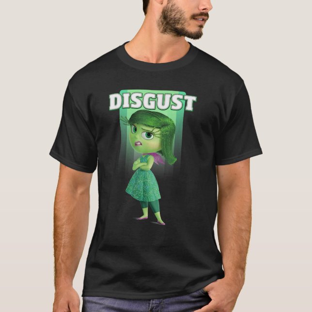 Camiseta Disney Pixar Dentro Del Disgusto Poster Retro Verd (Anverso)