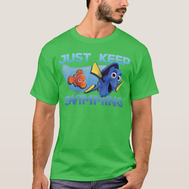 Camiseta Disney Pixar Finding Dory Just Swimming With Nemo  (Anverso)