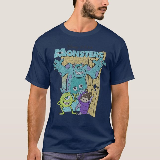 Camiseta Disney Pixar Monsters Inc Mike Sully Boo Group Pos (Anverso)