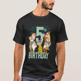 Camiseta Disney Snow White Seven Dwarfs 5th Birthday Portra