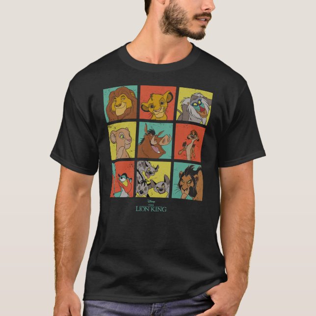 Camiseta Disney The Lion King Characters 90s Grid (Anverso)