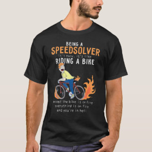 Camiseta Disolver como andar en bicicleta es gracioso