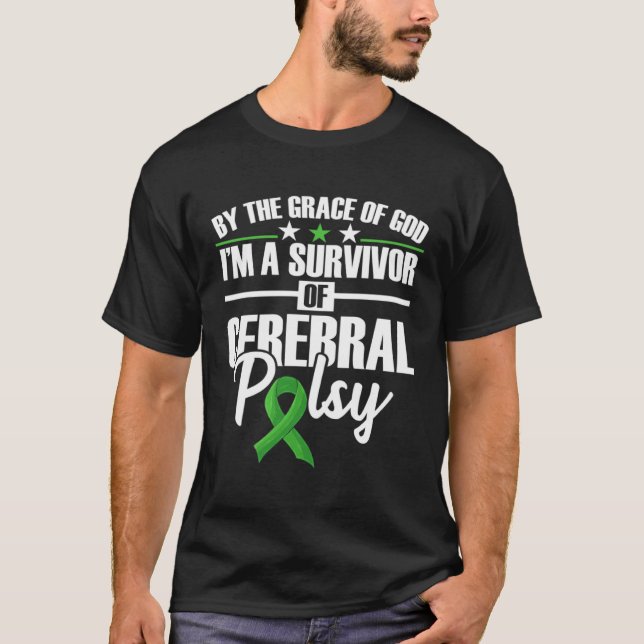 Camiseta Disorder Green Ribbon Disability CP Cerebral Palsy (Anverso)