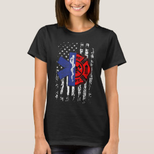 Camiseta Disparador de bomberos de EMT regalo de la bandera