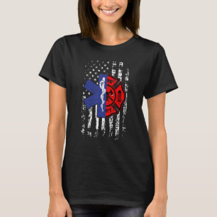 Camiseta Disparador de bomberos de EMT regalo de la bandera