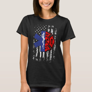 Camiseta Disparador de bomberos de EMT regalo de la bandera