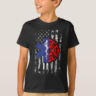 Camiseta Disparador de bomberos de EMT regalo de la bandera