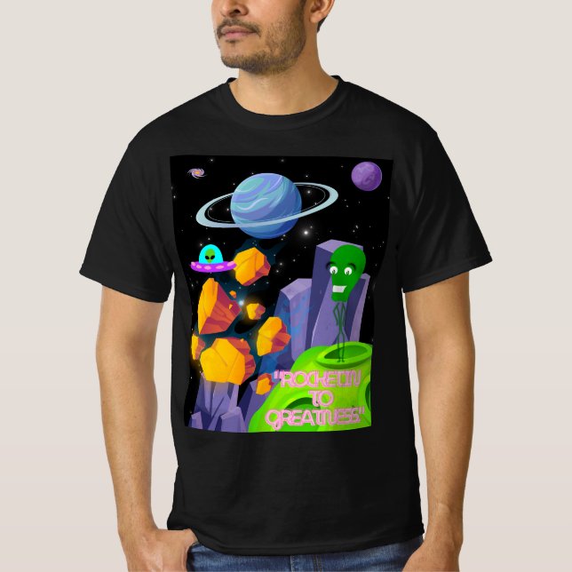 CAMISETA DISPARANDO A LA GRANDEZA (Anverso)