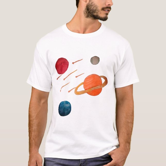 Camiseta Disparando estrellas en el espacio (Anverso)